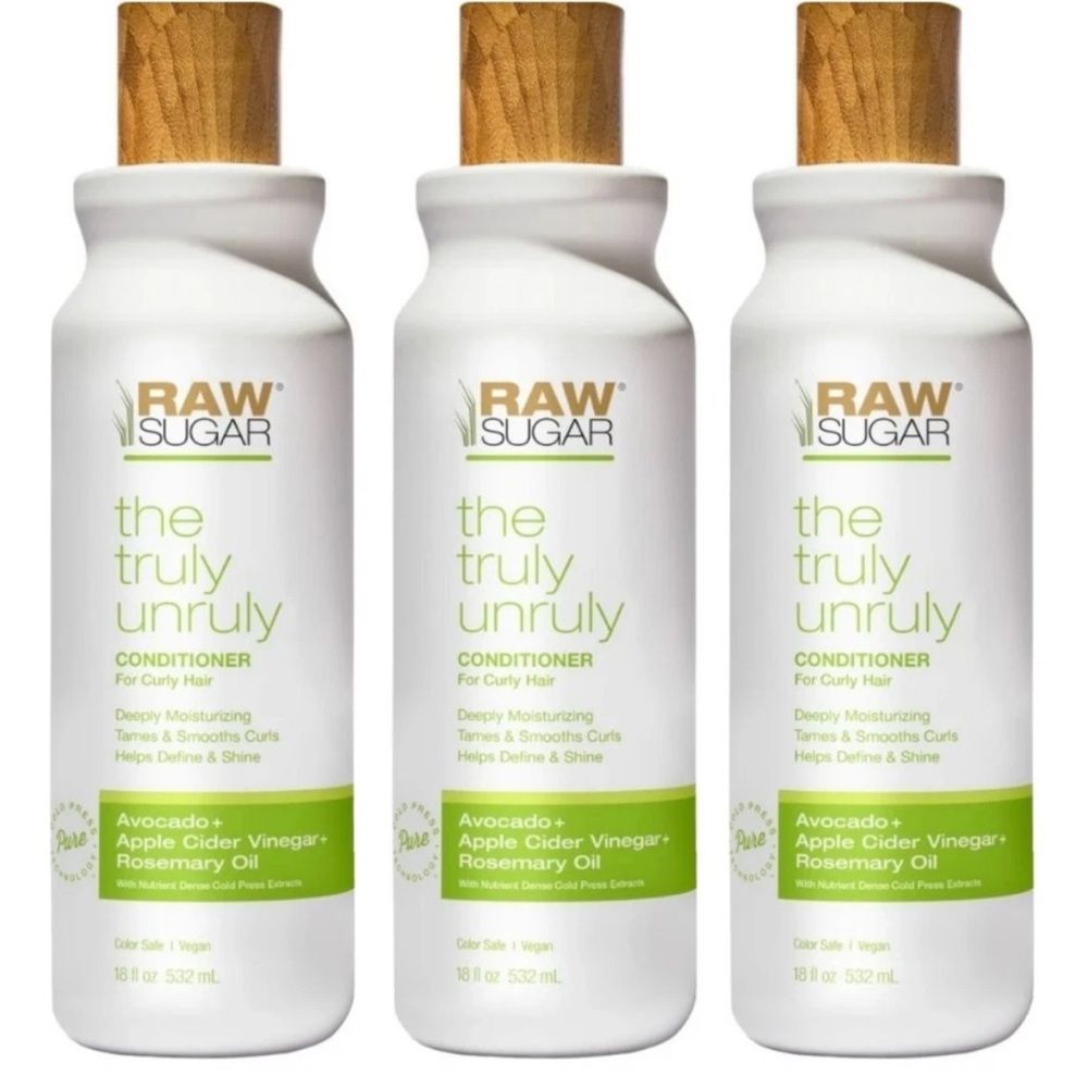 Raw Sugar The Truly Unruly Conditioner. Lote of 3